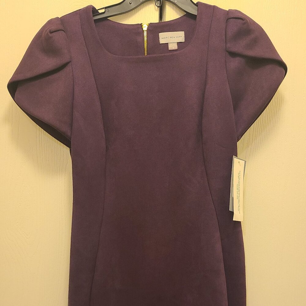 Women’s Purple Velvet Stretch w’ Gold Zipper Dress